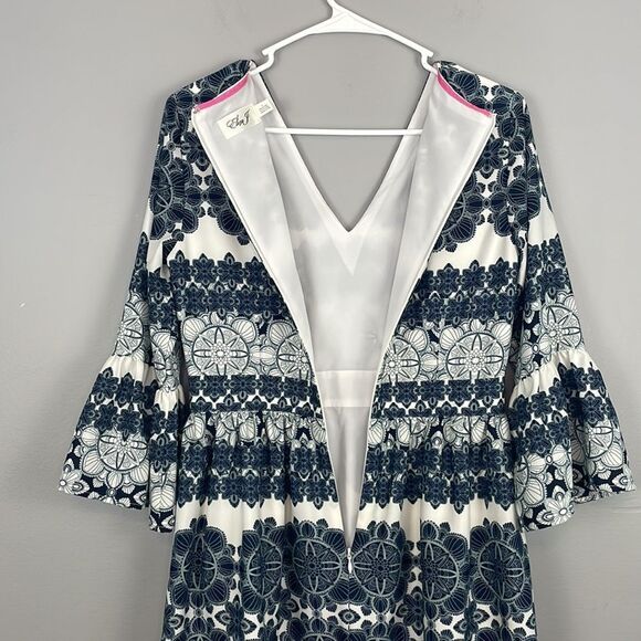 Eliza J Navy and White Mini Dress - Picture 8 of 12